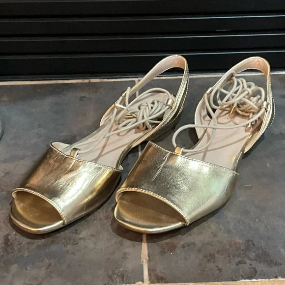 Aldo Metallic Strappy Sandals 8.5 - Picture 3 of 10